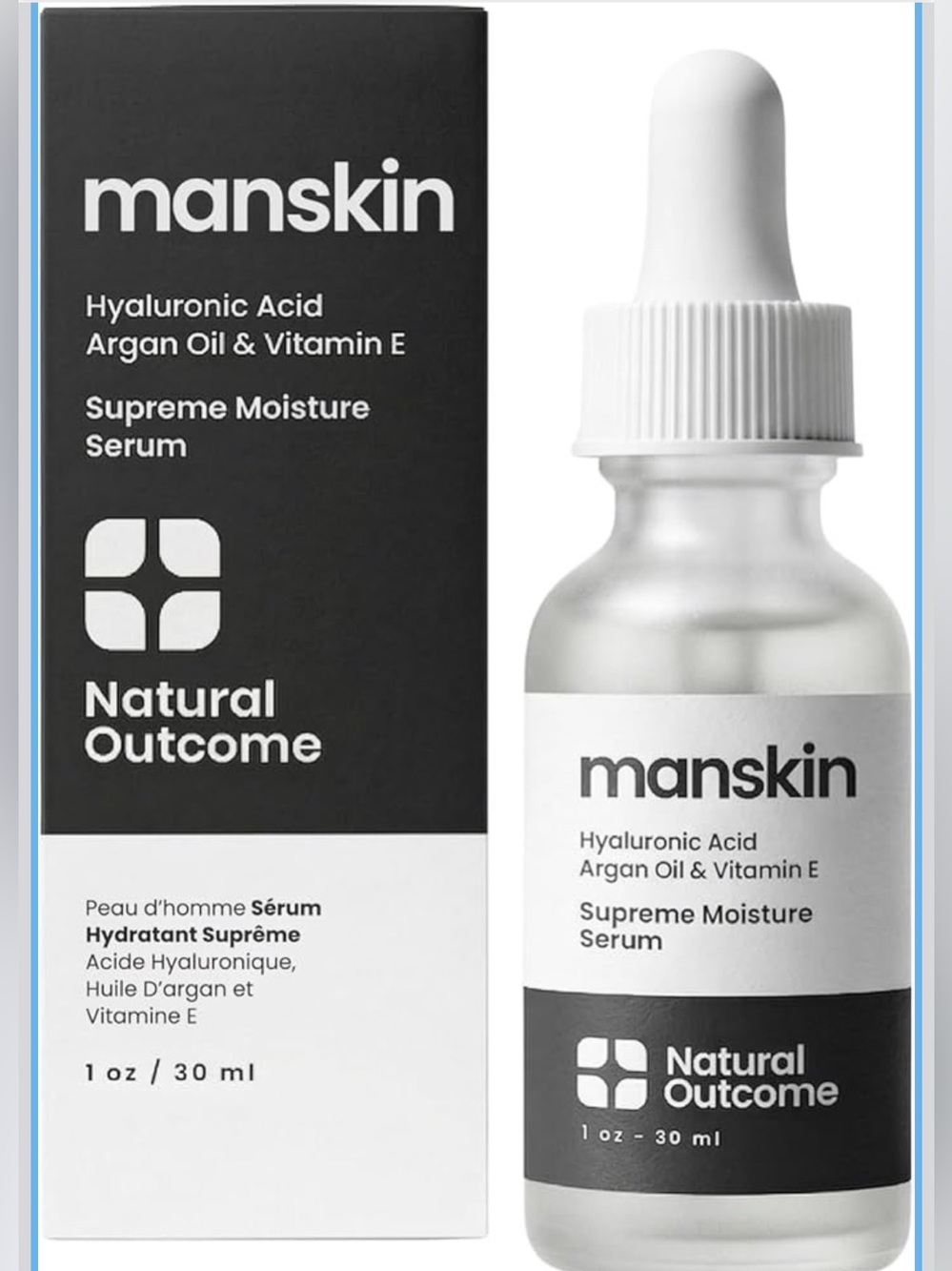 Natural Outcome Supreme Moisture Serum Mens Anti-Aging Day & Night Facial Serum